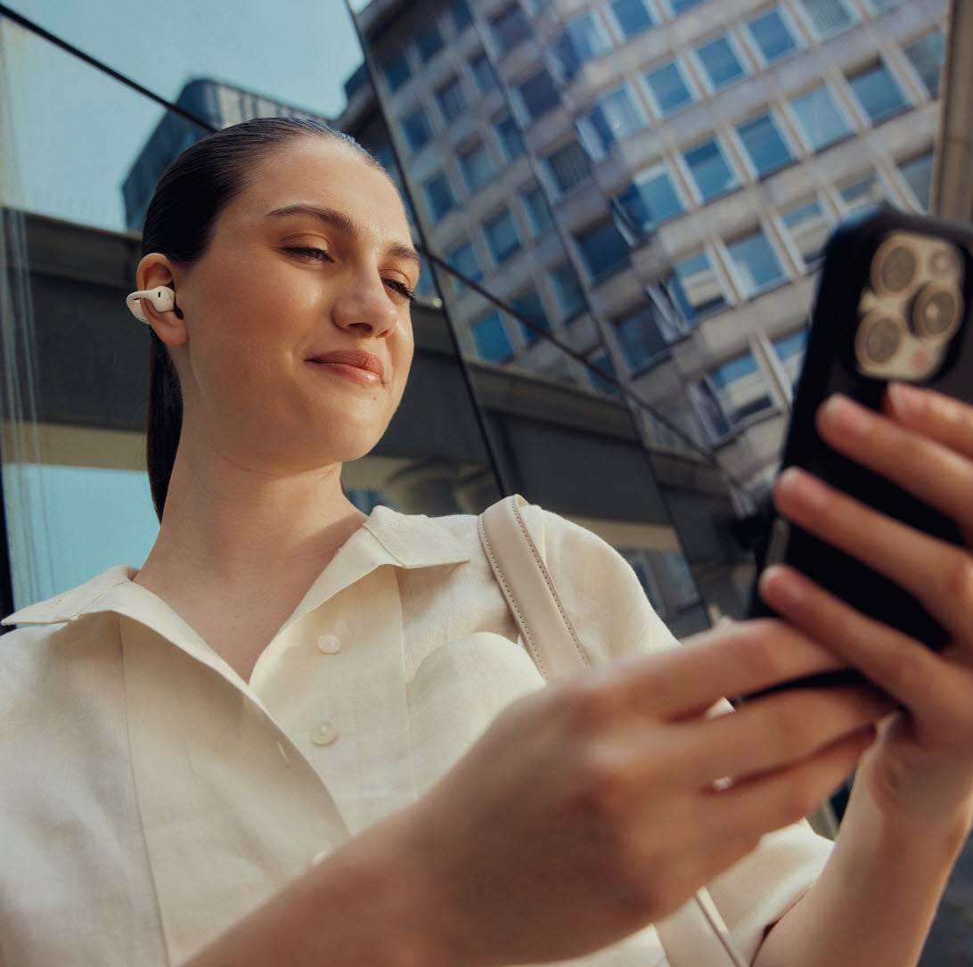 Take calls or listen to music when your smartphone