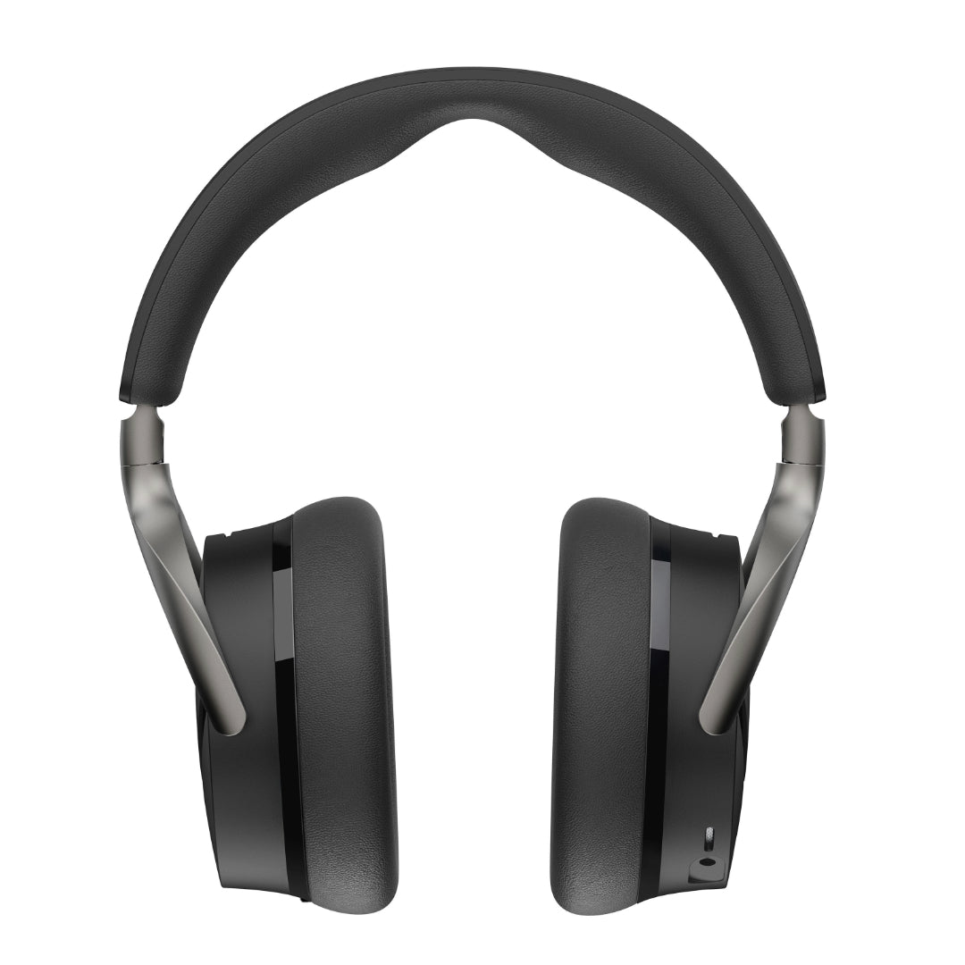 Black over-ear wireless headphones with a padded headband and ear cushions with ANC.