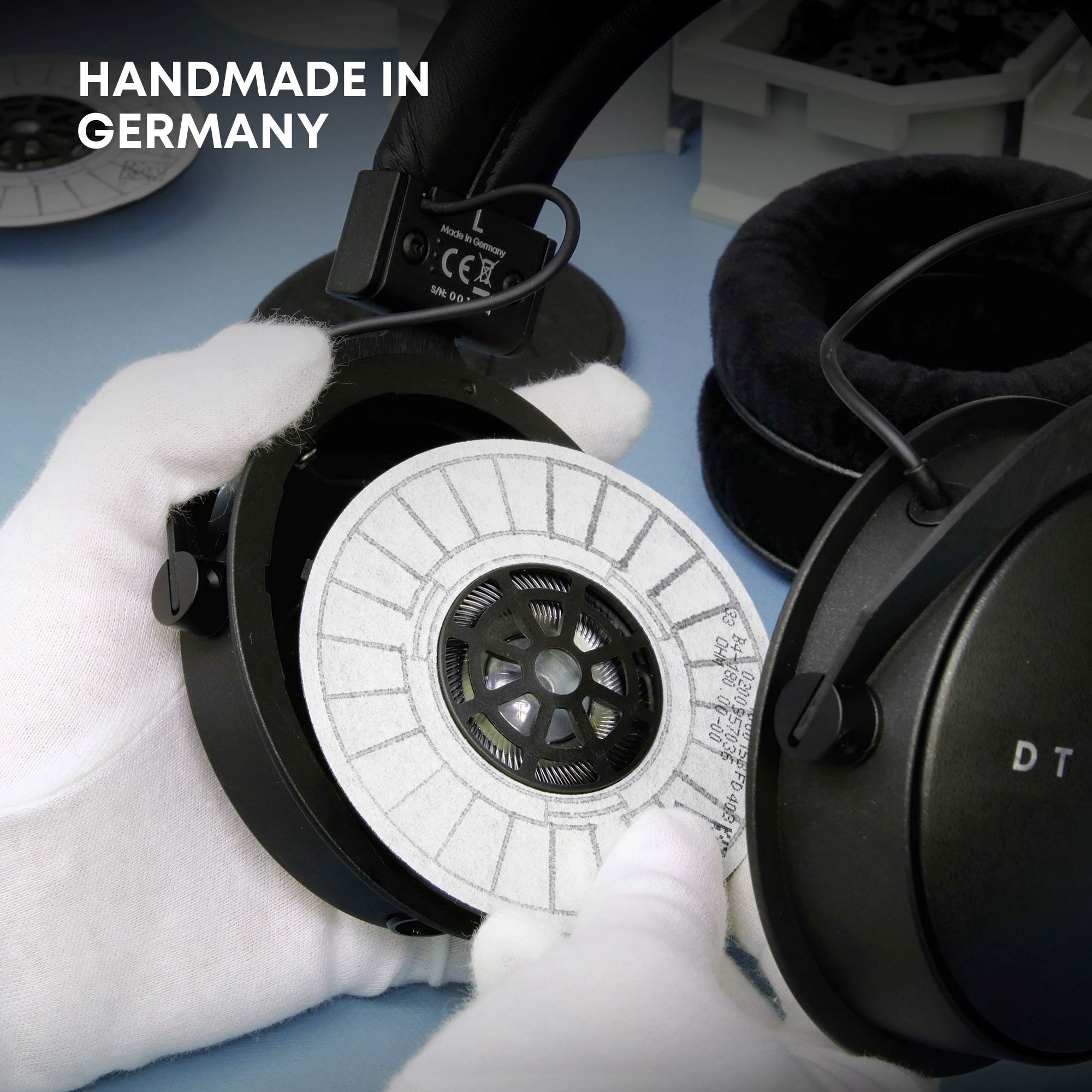 A handmade headphone made in Germany