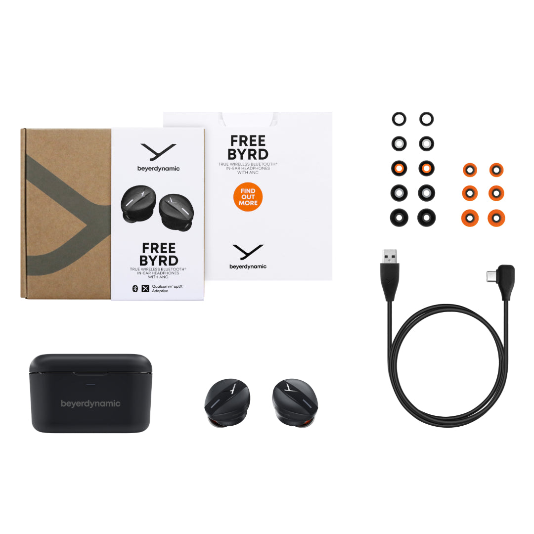 Free BYRD True Wireless In-Ear - Noise Cancellation (ANC). Black