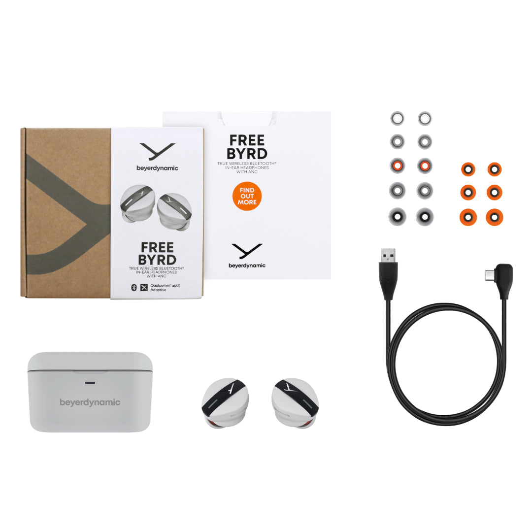 Free BYRD True Wireless In-Ear - Noise Cancellation (ANC). Grey