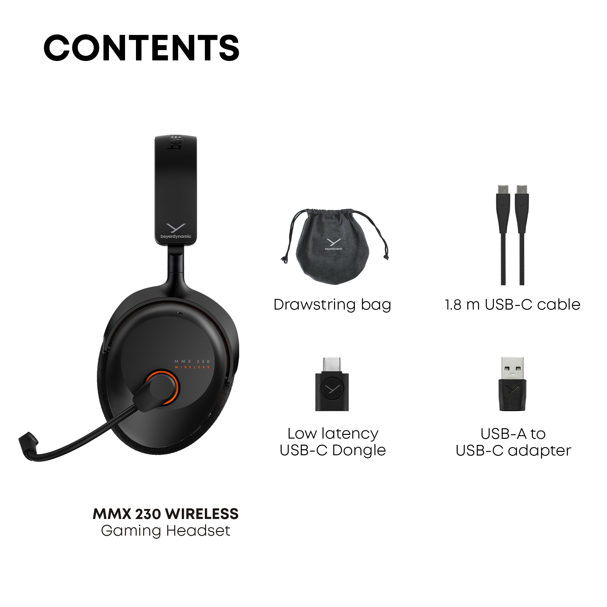 MMX 230 Wireless Multi Platform Low Latency Gaming Headset. Black