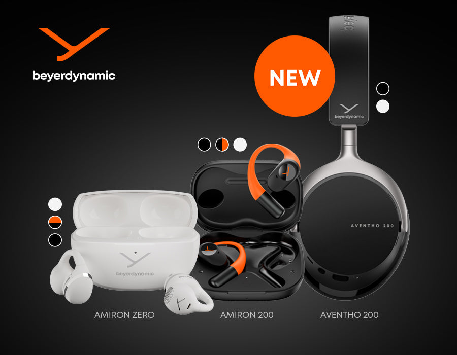 Dynamic sound, at home and on the go: beyerdynamic expands the AVENTHO and AMIRON families with three new models.