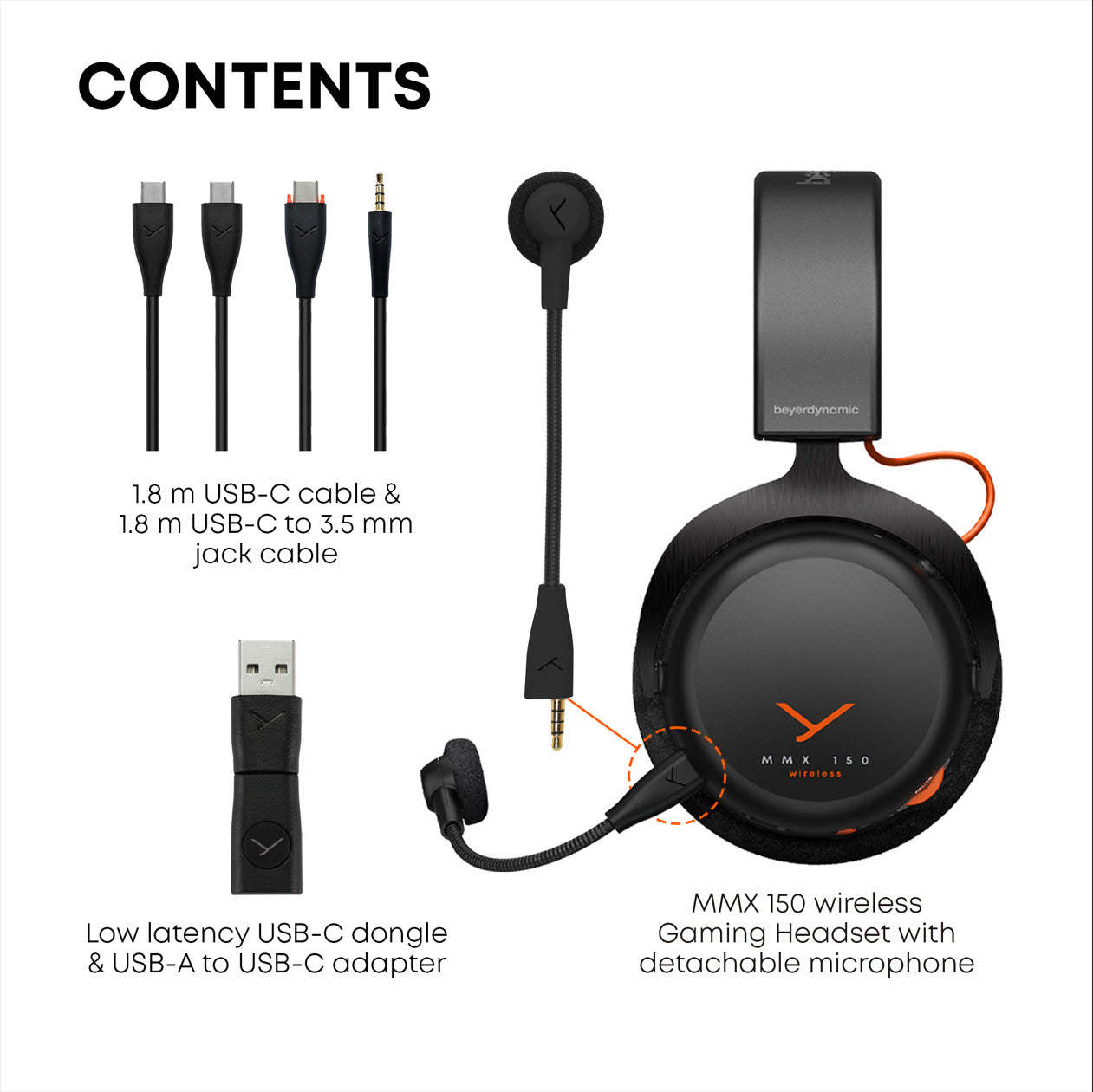 MMX 150 Wireless Multi Platform Low Latency Gaming Headset. Studio Quality Sound