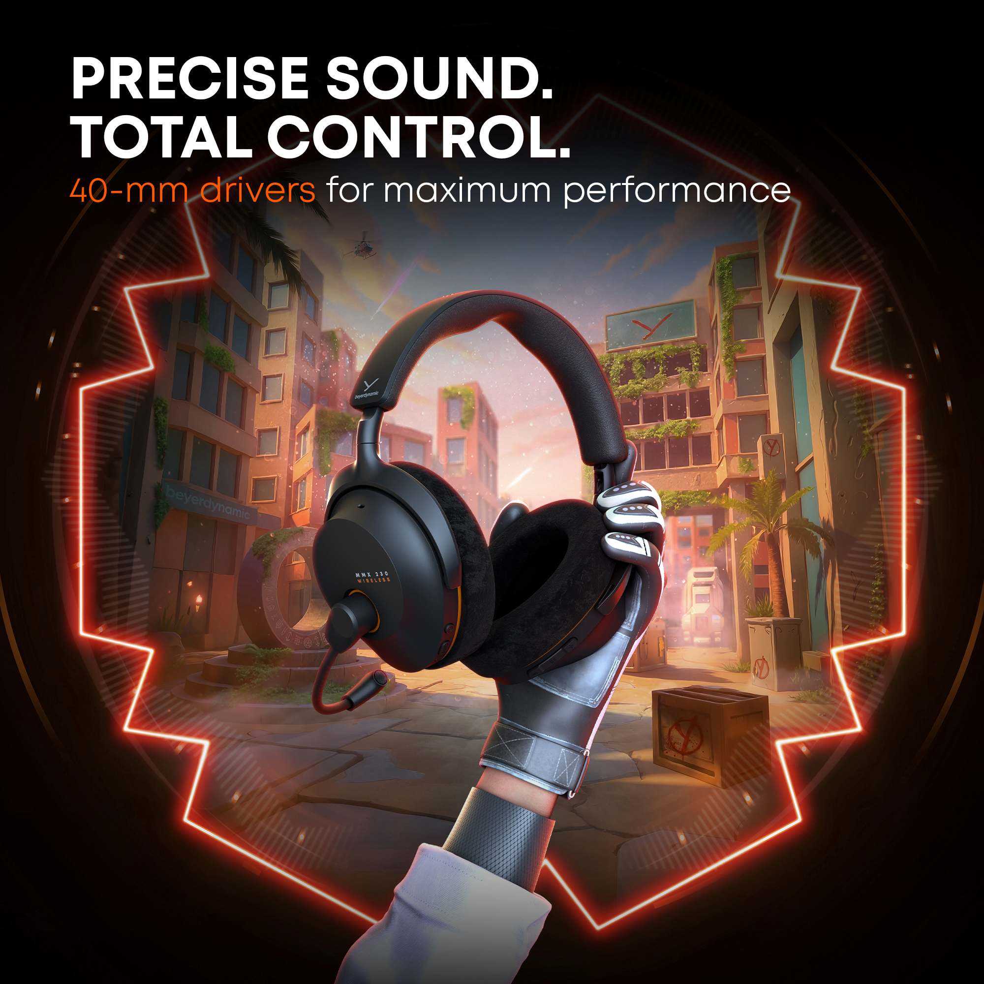 MMX 230 Wireless Multi Platform Low Latency Gaming Headset. Black