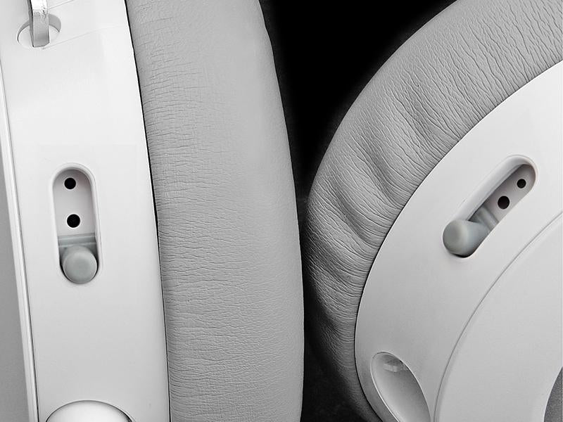 white headphones sound slider